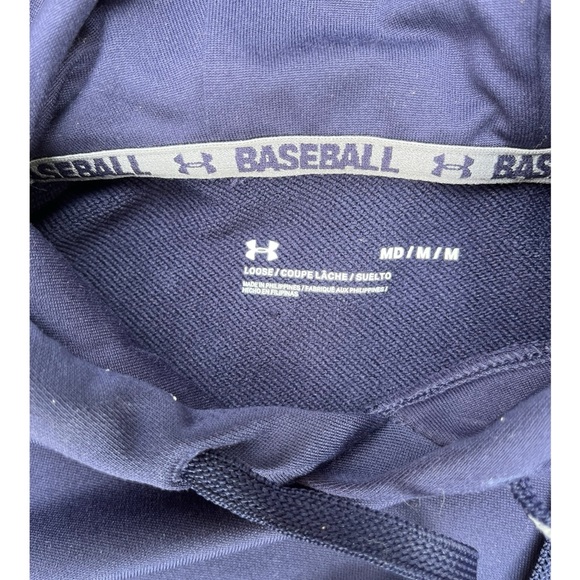 Men’s Medium Under Armour Baseball Short Sleeve Hoodie Sweater - Picture 4 of 4